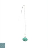 Pat’s Jewels Doortrekoorbellen – Minimalistische oorbellen – Turquoise hanger