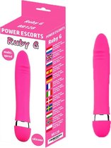 Power escorts Ruby G Design vibrator - BR128 - 18,5 cm - Roze
