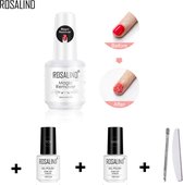 Rosalind Magische Gellak Remover, Base & Top Coat Gellak- Gratis Stalen Bokkenpootje & Nagelvijl - Gellak verwijderaar - Gellak cleaner - Gellak verwijderen - Gel Polish - Rubberbase