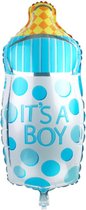 Geboorteballon | babyfles - it's a boy | 43 x 82 cm - Multikleur