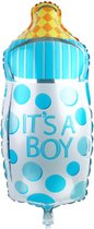 Geboorteballon | babyfles - it's a boy | 43 x 82 cm - Multikleur