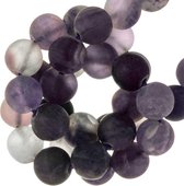 Perles givrées fluorite (8 mm) 48 pièces