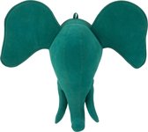 J-Line Wanddecoratie Olifant Kop Hangend Fluweel