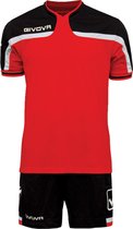 Tenue Givova Kit America KITC47, maat L, Rood/Zwart