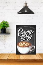 3D Retro hout Poster Kleine Enjoy Today