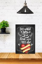 3D Retro hout Poster Kleine Do what you Love
