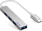 Maxxions USB C hub - Splitter - USB C naar USB A adapter - 4 Poorten - USB 2.0 - Geschikt voor Macbook, Laptop, PC, Computer, Mac, iOS, Windows, Tablet, Smartphone - Aluminium - Zi