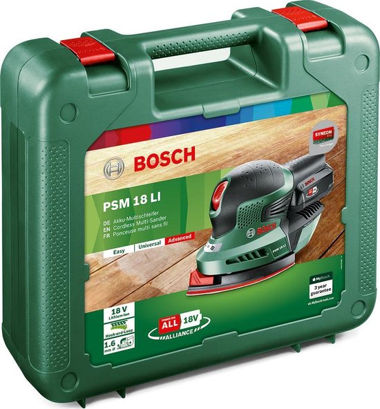 kiem fluit Fruitig Bosch PSM 18 LI Multischuurmachine - Met 1 x 18 V accu en lader | bol.com