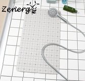 Zenergy tapis de douche / tapis de bain antidérapant blanc - 70x40cm - ventouses - salle de bain