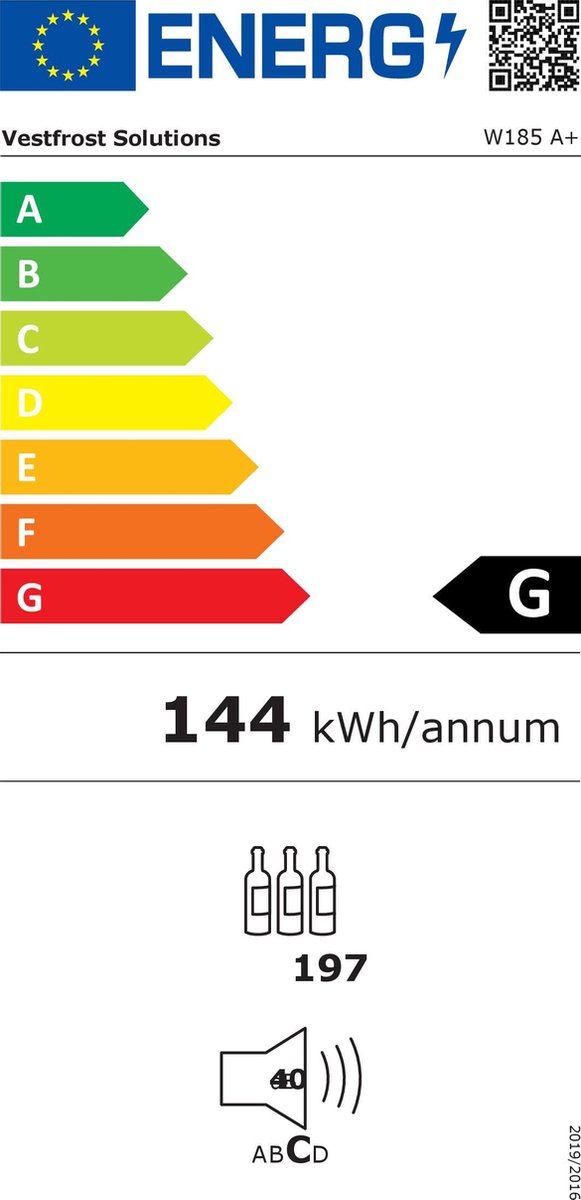 Vestfrost Solutions WB185 - Wijnkoelkast - 197 flessen - afbeelding 2