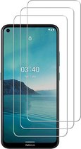 Geschikt Voor: Nokia 5.4 Screen Protector [3-Pack] Tempered Glas Screenprotector