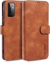 caseme - Hoesje geschikt voor Samsung Galaxy A72 - met magnetische sluiting - ming serie - leren book case - licht bruin