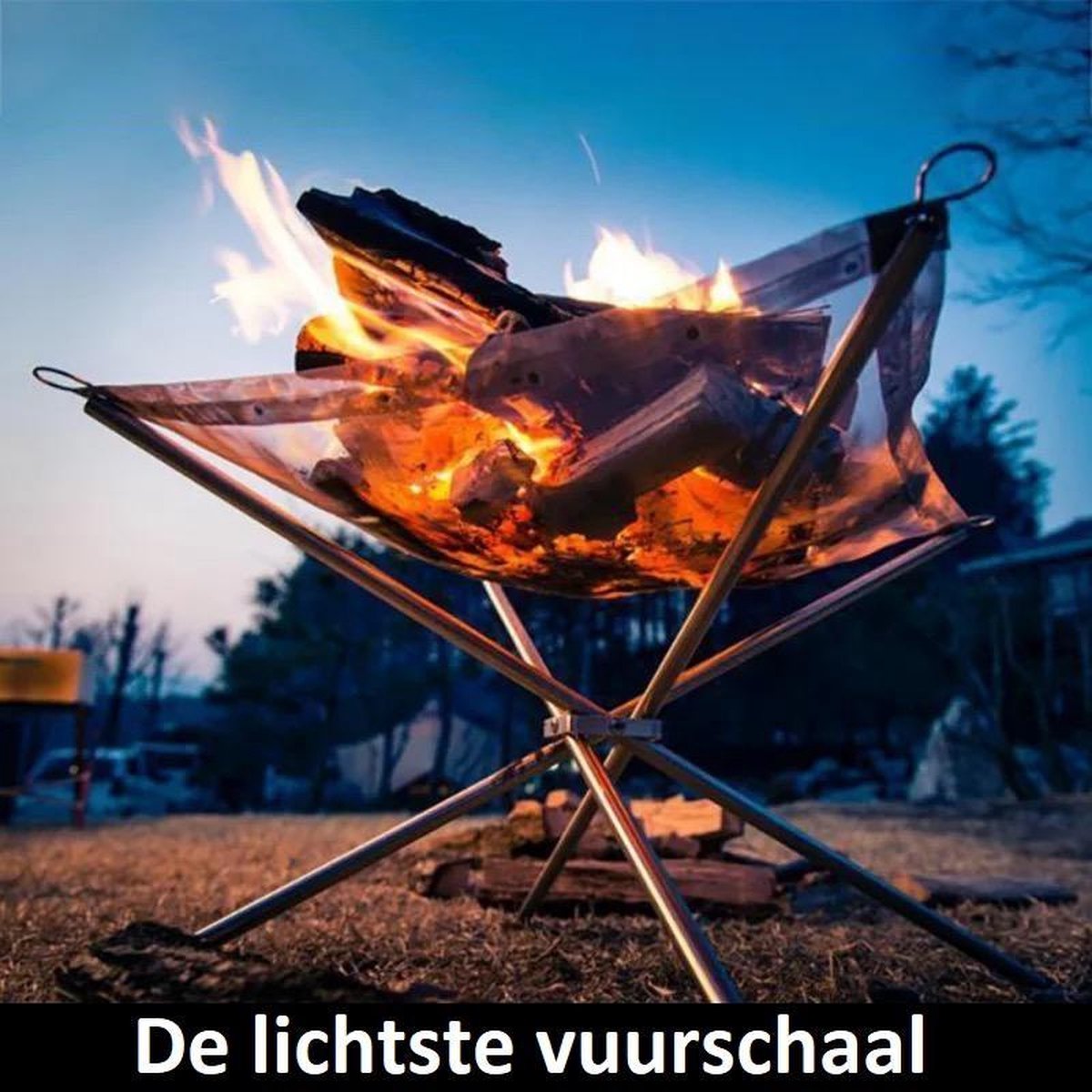 Draagbare camping vuurplaats met draagtas, 42 cm outdoor opvouwbare