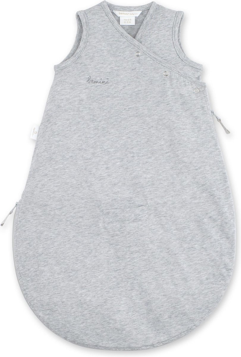 BEMINI Babyslaapzak - MAGIC BAG 1-4m - TOG 0.5 - Zomerjersey - Mix grey