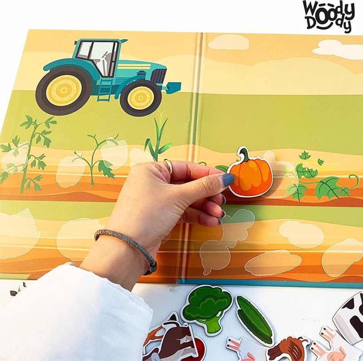 Boerderij Puzzel Magnetibook - Magneet Boek Boerderij - Plakboek Dieren en Boerderij Montessori - Boerderij Speelgoed - WoodyDoody - Sinterklaas cadeautjes jongens en meisjes — afbeelding 4