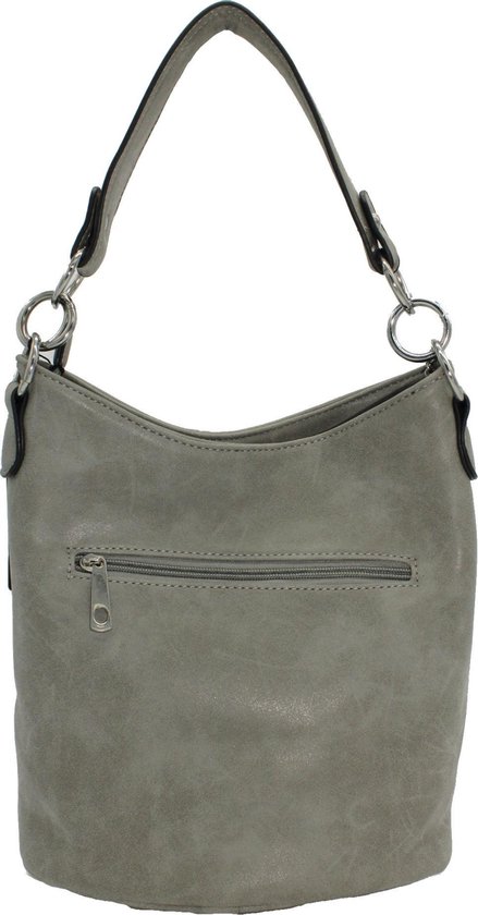 LEABAGS Athens Shoulder Bag, Genuine Leather, Women's Handbag, Vintage Look, Shoulder Bag, Shopper Shoulder Bag, Multitas, Brown as Vintage, L (31 x 29 x 13 cm), Brown Ash Vintage, Brown Ash Vintage