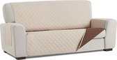 Duo quilt - Bankbeschermer - 200cm breed - Beige - Twee kanten te gebruiken - OekoTex keurmerk