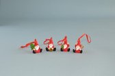 Kerstboomhanger set met 4 kerstkabouters
