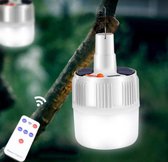 Campinglamp - LED camping lamp - oplaadbare lamp - lamp met afstandsbediening - tentlamp - kamperen - tentverlichting met haak - camping