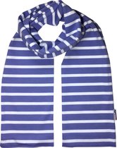 Bretonse streep sjaal Lila met witte strepen 20x160cm Royale uitvoering