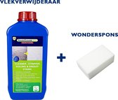 Pakket vlekverwijderaar + wonderspons - Voor vet, vlekken en vuil op tegelvloeren en beton - Guard Remover Eco Soiled Floors 1L + Wonderspons (1st)
