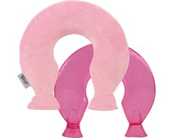 Kufl Roze PVC Nekkruik met Fleece Hoes en Rits - Geurloos - Grote Vulopening - Cadeau-Idee