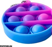 Blij Kind - Fidget - Popit - Mini - Klein - Marble - Blue/Pinkie - Rainbow - Rond - Sleutelhanger