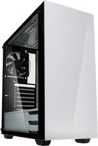 Kolink STRONGHOLD WHITE Midi-tower PC-behuizing Wit, Zwart 2 voorgeïnstalleerde ventilators, Zijvenster, Stoffilter