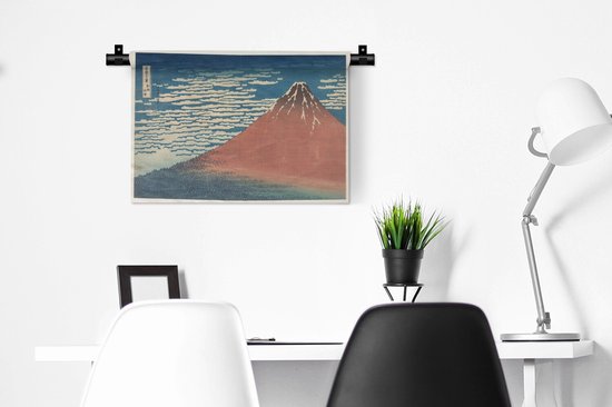 Tapisserie Katsushika Hokusai - Mont Fuji - peinture de Katsushika Hokusai Tapisserie coton 60x40 cm - Tapisserie avec photo