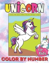 Unicorn Color by Numbers for Kids