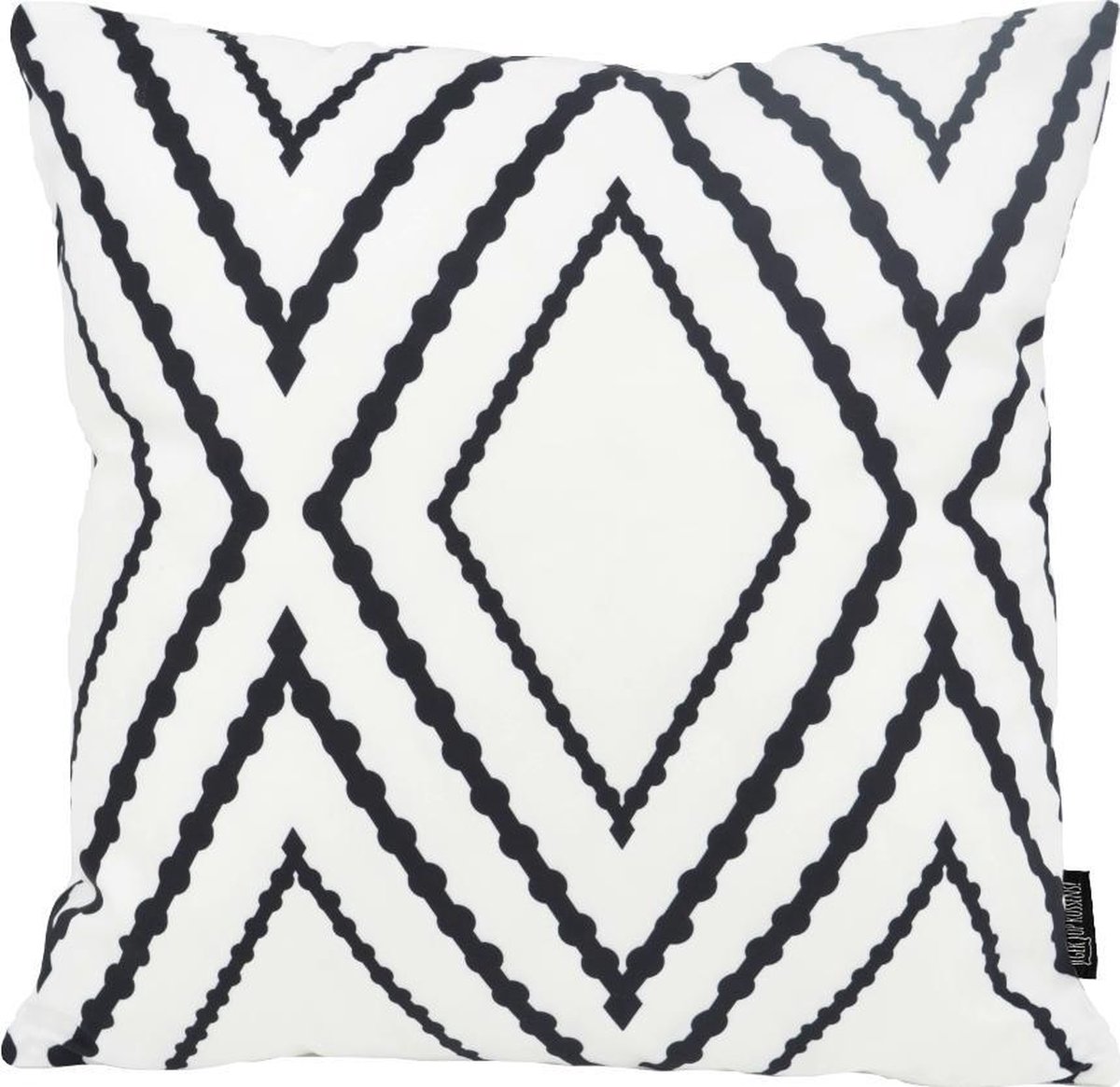 Gek op Kussens! Yana White Kussenhoes | Katoen / Polyester | 45 x 45 cm | Zwart/Wit