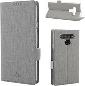 Voor LG Stylo 6 ViLi Zijknop Magnetisch zuigtype Schokbestendig TPU + PU Horizontale flip beschermhoes met kaartsleuf & houder & portemonnee (grijs)