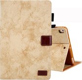 Voor iPad 10,2 inch Zakelijke Stijl Horizontale Flip Leren Case, met Houder & Kaartsleuf & Fotolijst & Slaap / Wekfunctie (Geel)