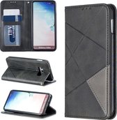 Ruit textuur horizontale flip magnetische lederen tas met houder en kaartsleuven en portemonnee voor Galaxy S10e (zwart)