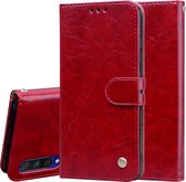 Voor Geschikt voor Xiaomi Mi A3 Business Style Oil Wax Texture Horizontal Flip Leather Case, met houder & kaartsleuven & portemonnee (rood)