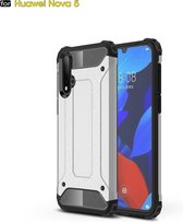 Magic Armor TPU + PC Combination Case voor Huawei Nova5 (zilver)