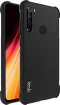 Voor Xiaomi Redmi Note 8 IMAK All Coverage Shockproof Airbag TPU Case (Metallic Black)