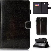 Voor Galaxy Tab A 7.0 (2016) T280 Varnish Glitterpoeder Horizontaal Flip Leather Case met houder en kaartsleuf (zwart)