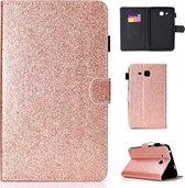 Voor Galaxy Tab A 7.0 (2016) T280 Varnish Glitterpoeder Horizontale Flip Leather Case met houder & kaartsleuf (Rose Gold)