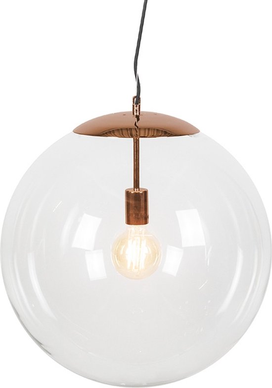 QAZQA ball - Moderne Hanglamp - 1 lichts - Ø 500 mm - Koper - Woonkamer | Slaapkamer | Keuken