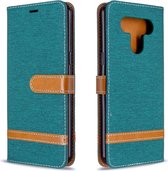 Voor LG K51 Kleuraanpassing Denim Textuur Horizontale Flip Leren Case met Houder & Kaartsleuven & Portemonnee & Lanyard (Groen)