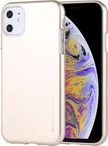 GOOSPERY i-JELLY TPU schokbestendig en krasvast hoesje voor iPhone 11 (goud)