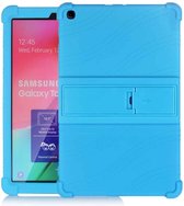 Voor Galaxy Tab A 10.1 (2019) T510 tablet-pc siliconen beschermhoes met onzichtbare beugel (hemelsblauw)
