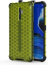 Voor Oppo Reno2 Z Shockproof Honeycomb PC + TPU Case (Groen)