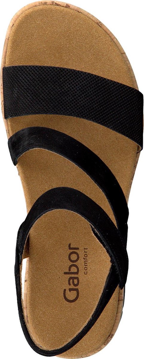 Gabor Dames Sandalen 875 - Zwart - Maat 37 | bol.com