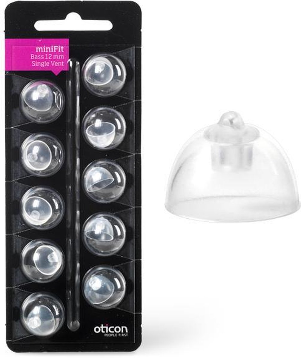 Goedkoopste Oticon miniFit Bass tip 12mm enkele venting
