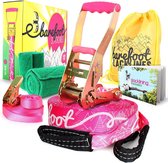 Barefoot Slackline Set - 15 Meter - Inclusief Trainingslijn en Instructieboek - Roze