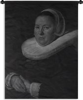 Wandkleed Frans Hals - Portret van een vrouw van middelbare leeftijd - Frans Hals Wandkleed katoen 120x160 cm - Wandtapijt met foto XXL / Groot formaat!