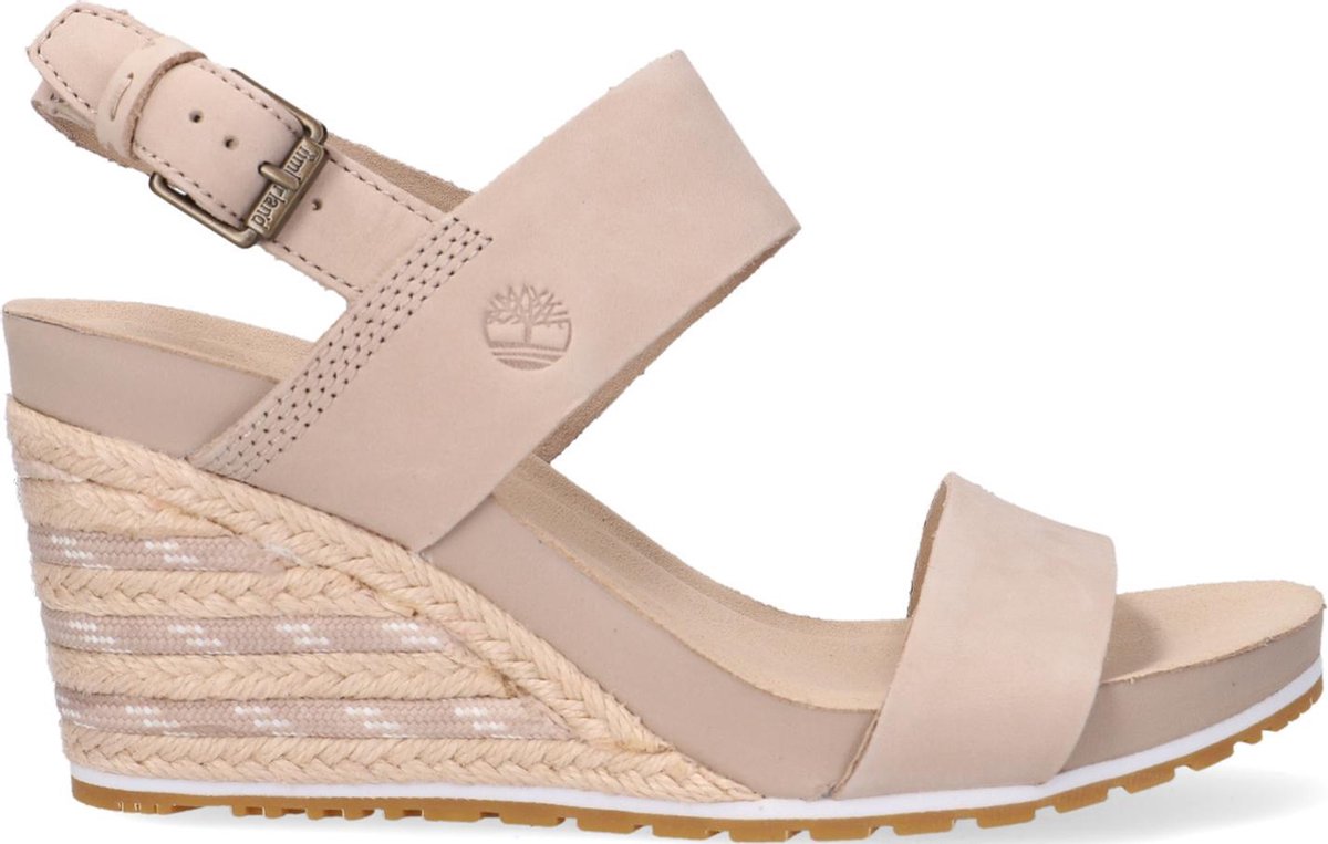 Timberland Capri Sunset Wedge Sandalen Met Sleehak Dames Beige - Schoenen.nl
