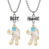 Kasey - Vriendschapsketting - BFF ketting voor 2 - Best Friends - Astronaut